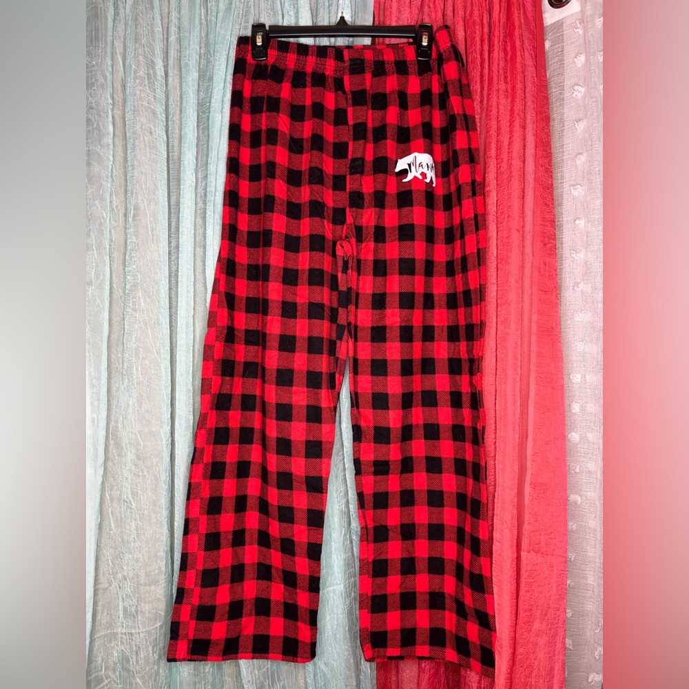 Plaid Red and Black Womens Pajama pants